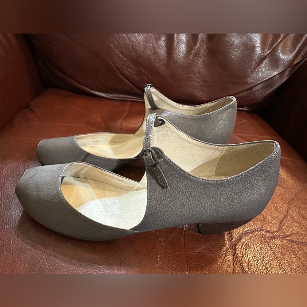 All Black - Grey Peep Toe Heels Size 41 (US Size 10.5) - Picture 3 of 11